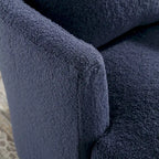 Modern Upholstered Swivel Barrel Chair for Living Room