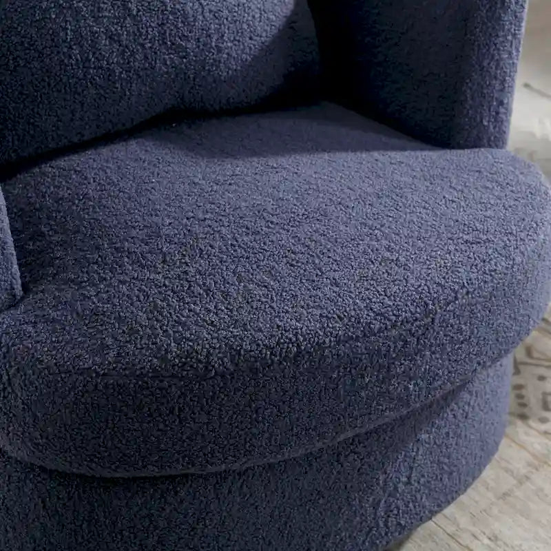 Modern Upholstered Swivel Barrel Chair for Living Room