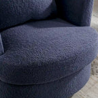 Modern Upholstered Swivel Barrel Chair for Living Room