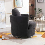 Modern Upholstered Swivel Barrel Chair for Living Room