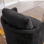 Modern Upholstered Swivel Barrel Chair for Living Room