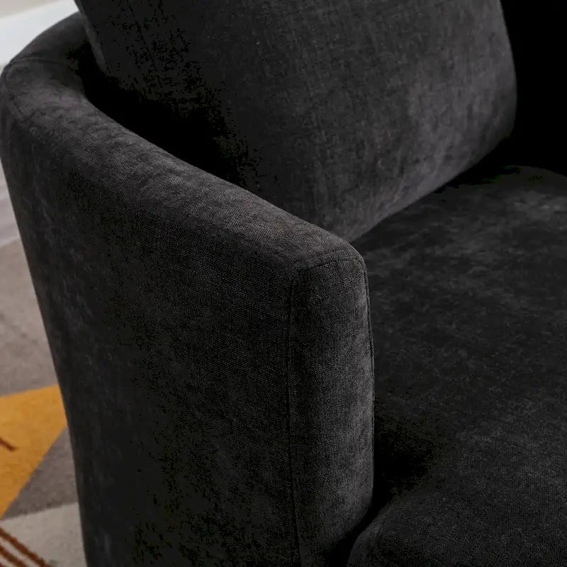 Modern Upholstered Swivel Barrel Chair for Living Room