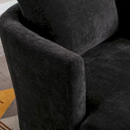Modern Upholstered Swivel Barrel Chair for Living Room