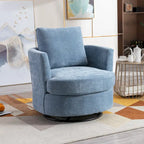 Modern Upholstered Swivel Barrel Chair for Living Room