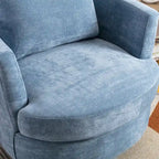 Modern Upholstered Swivel Barrel Chair for Living Room