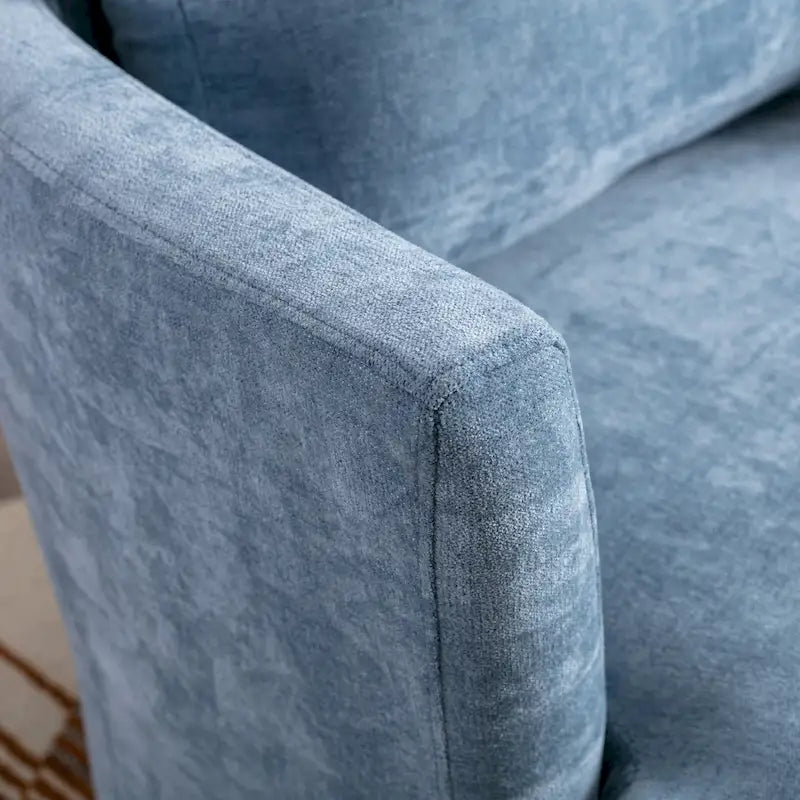 Modern Upholstered Swivel Barrel Chair for Living Room
