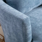 Modern Upholstered Swivel Barrel Chair for Living Room