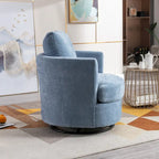 Modern Upholstered Swivel Barrel Chair for Living Room