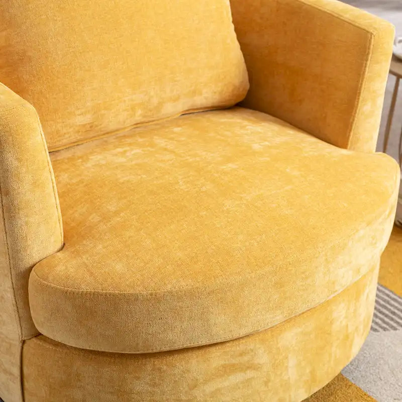 Modern Upholstered Swivel Barrel Chair for Living Room