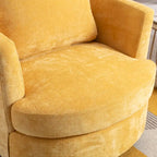 Modern Upholstered Swivel Barrel Chair for Living Room