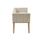Madison Park Welburn 49.5 Upholstered Bench with Back & Wood Legs