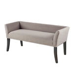 Madison Park Welburn 49.5 Upholstered Bench with Back & Wood Legs