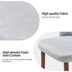 Melisa Upholstered Solid Wood Dining Chair Set of 2 by HULALA HOME