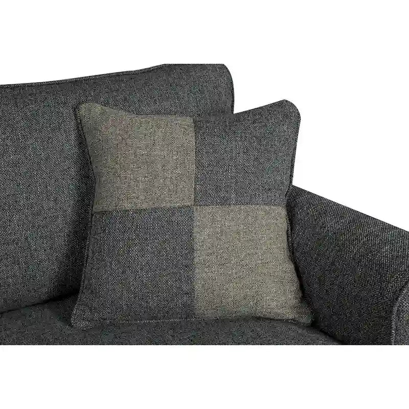 Nele Contemporary Linen Fabric Padded Loveseat by Furniture of America