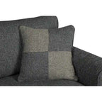 Nele Contemporary Linen Fabric Padded Loveseat by Furniture of America