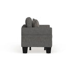 Nele Contemporary Linen Fabric Padded Loveseat by Furniture of America