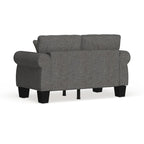 Nele Contemporary Linen Fabric Padded Loveseat by Furniture of America
