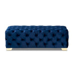 Gracewood Hollow Solanki Velvet Fabric Ottoman Bench