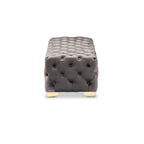 Gracewood Hollow Solanki Velvet Fabric Ottoman Bench