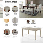 CraftPorch Simply Elegant Dining Table