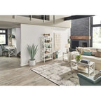 The Gray Barn Xanadu Hill X-frame Two-tier Coffee Table with Shelf