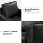 Elizabeth Mid-century Genuine Leather Arm Chair by HULALA HOME