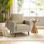 Elizabeth Mid-century Genuine Leather Arm Chair by HULALA HOME