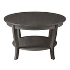 Convenience Concepts American Heritage Round Coffee Table with Shelf