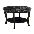 Convenience Concepts American Heritage Round Coffee Table with Shelf