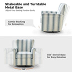 Georg Comfortable Floral Fabric Swivel Rocker Chair with Rolled Armrest Set of 2 by HULALA HOME
