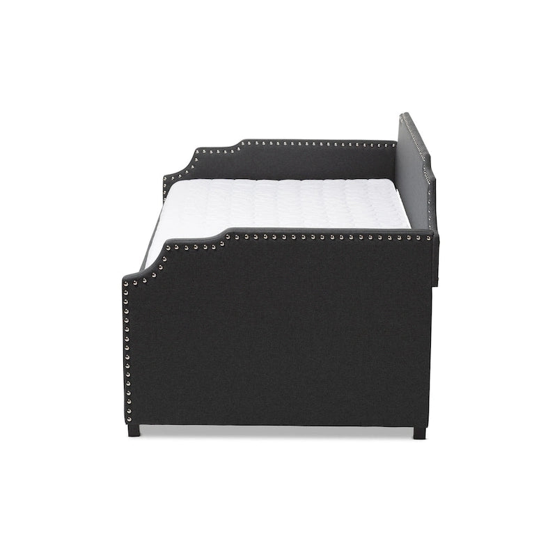 Contemporary Twin Size Daybed with Roll Out Trundle Guest Bed