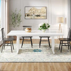 Dining Table for 4-6 People, 63-Inch Large Dining Room Table, High Glossy Finished
