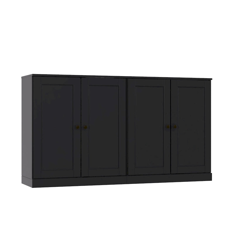 100% Solid Wood Sideboard with Glass or Solid Wood Doors by Palace Imports - 64 x 35.75