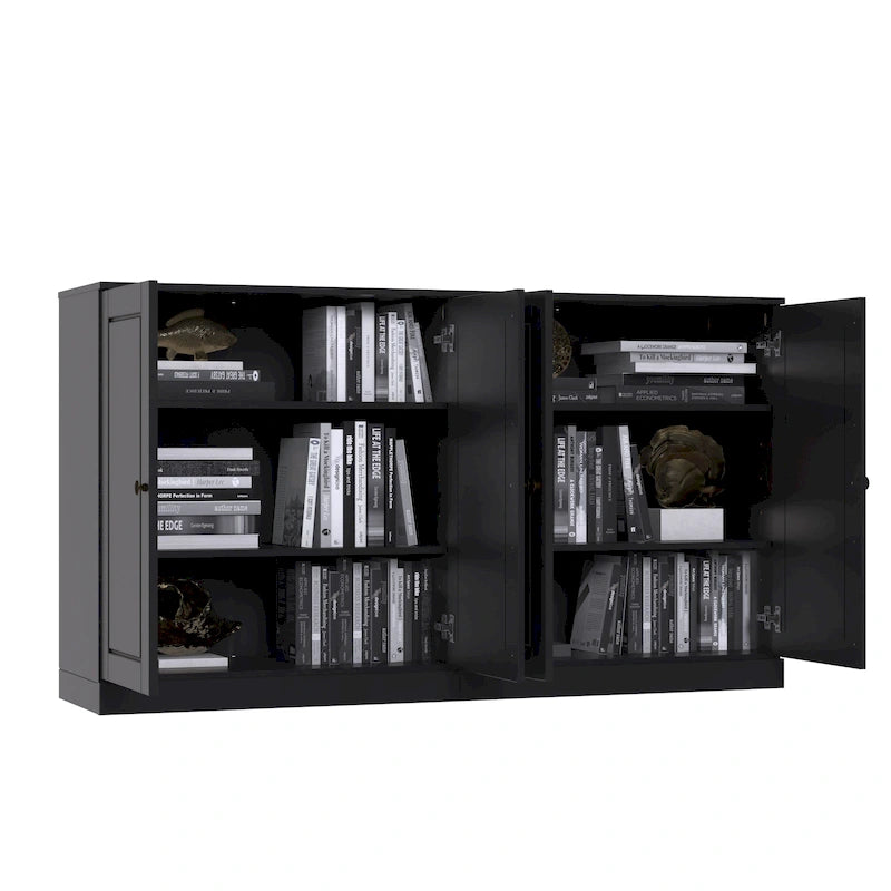 100% Solid Wood Sideboard with Glass or Solid Wood Doors by Palace Imports - 64 x 35.75