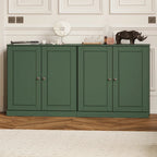 100% Solid Wood Sideboard with Glass or Solid Wood Doors by Palace Imports - 64 x 35.75