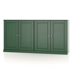 100% Solid Wood Sideboard with Glass or Solid Wood Doors by Palace Imports - 64 x 35.75