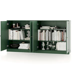 100% Solid Wood Sideboard with Glass or Solid Wood Doors by Palace Imports - 64 x 35.75