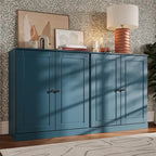 100% Solid Wood Sideboard with Glass or Solid Wood Doors by Palace Imports - 64 x 35.75