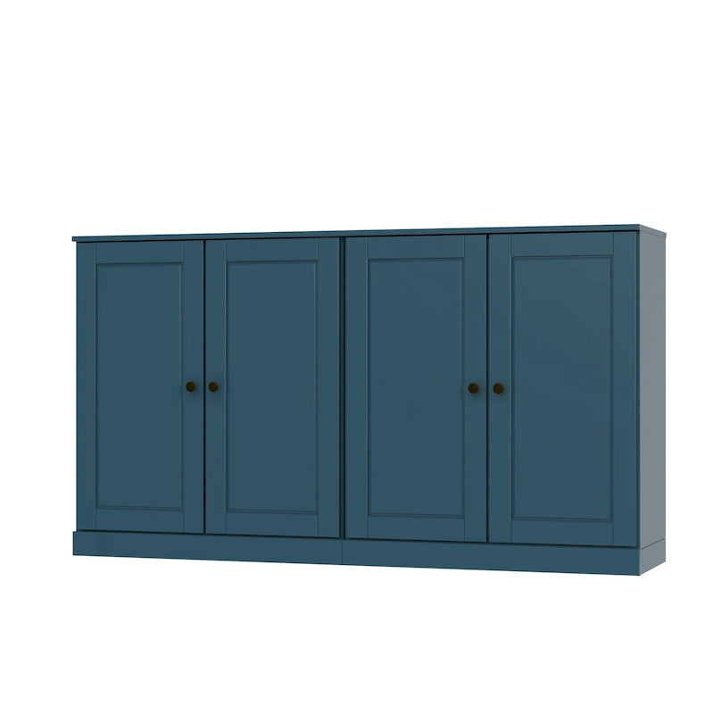 100% Solid Wood Sideboard with Glass or Solid Wood Doors by Palace Imports - 64 x 35.75