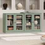 100% Solid Wood Sideboard with Glass or Solid Wood Doors by Palace Imports - 64 x 35.75