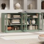 100% Solid Wood Sideboard with Glass or Solid Wood Doors by Palace Imports - 64 x 35.75