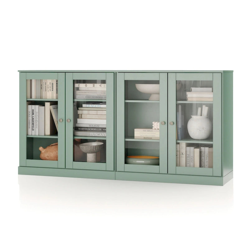100% Solid Wood Sideboard with Glass or Solid Wood Doors by Palace Imports - 64 x 35.75