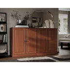 100% Solid Wood Sideboard with Glass or Solid Wood Doors by Palace Imports - 64 x 35.75
