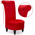 AVAWING Set of 2 Throne Royal Chair Thick Padding and Rubberwood Legs