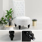 AVAWING Set of 2 Throne Royal Chair Thick Padding and Rubberwood Legs