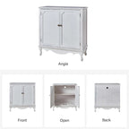 Pallantium 34Tall-2 Door Farmhouse Style Accent Cabinet by HULALA HOME