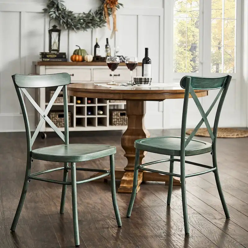 Pompey Metal Dining Chairs (Set of 2) by iNSPIRE Q Classic