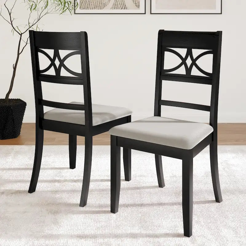 CraftPorch Mid-Century Modern Wooden Dining Chairs (Set of 2) - N/A