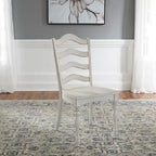 Magnolia Manor Antique White Weathered Bark 6 Piece Leg Table Set