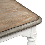 Magnolia Manor Antique White Weathered Bark 6 Piece Leg Table Set